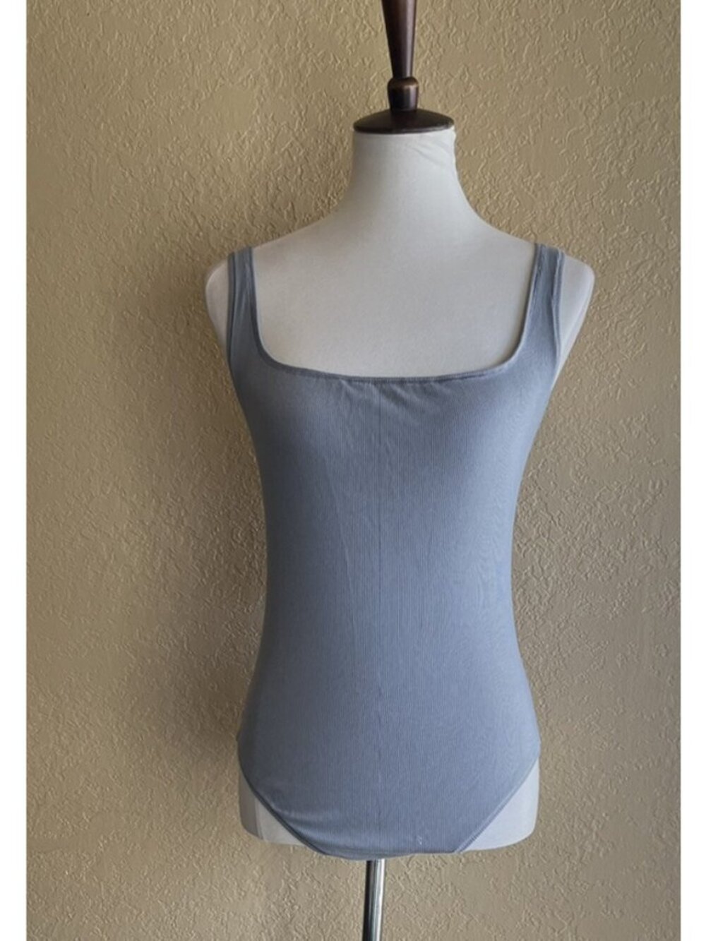 SKIMS Cotton Rib Sleeveless Bodysuit Pacific Blue 4X Plus Size